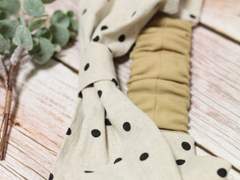 핸드메이드 린넨코튼 헤어밴드