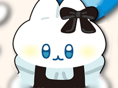 하얀라쿤로우 할로윈스티커