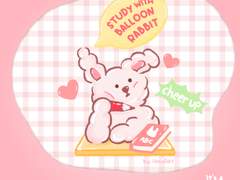 (6SET)벌룬래빗 공부 스티커 💚 디지털 / 굿노트 스티커 💚