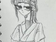 어제 한옥마을가서 무사옷 입은걸 그렸는데 구림…