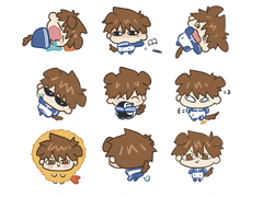 개상호와 뱅이 종이 낙서 png 모음