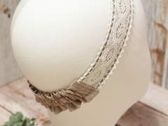 핸드메이드 프릴밴딩 레이스 헤어밴드