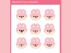 [굿노트 스티커] 토끼 표정 스티커