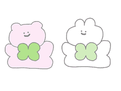 클로버 포옹 카톡 테마 [ios/and]
