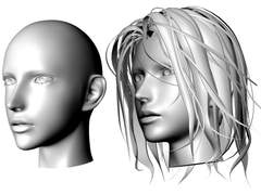 [ 여성2 헤드 ] 헤어포함