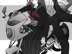 흑백 타입 커미션 샘플