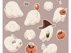 [굿노트 스티커] 모여라 유령들 스티커