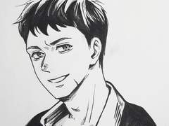 만원 흑백 두상 커미션