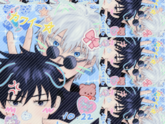 고죠후시 프리쿠라 스티커사진 도안