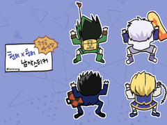 헌터X헌터 4인방 납작스티커 배포