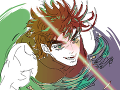 [죠죠/ 그림+조각썰] 기둥 소굴로 들어가는 죠셉, 흡혈귀로 기억조작되는 죠셉