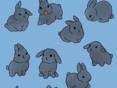 까만토끼 스티커