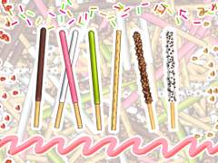 빼빼로데이를 위한 막대과자, 아몬드, 딸기, 스프링클, 초콜릿 데코 브러쉬 (클립스튜디오, PNG)