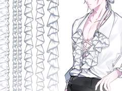 로맨스 판타지 자잘 프릴 브러쉬3 5종 (밑색/채색)