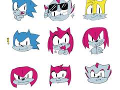 그냥 소닉 스티커 도안