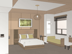 [스케치업] 호텔 스탠다드 룸