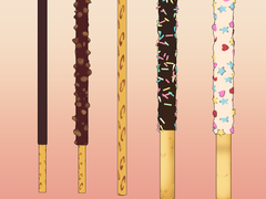 [3D 소재] 빼빼로데이 기념 빼빼로&가래떡 소재 무료배포합니다! (cs3o, skp)