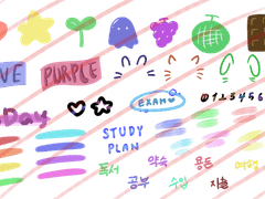 [굿노트/다이어리] 알록달록 스티커