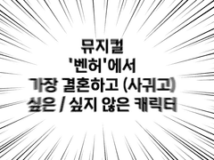 뮤지컬 '벤허' 캐릭터 결혼 설문조사