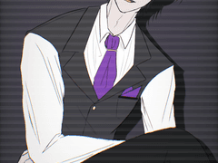 단색 반신 커미션