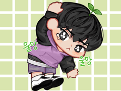 하민 대롱 키링 도안