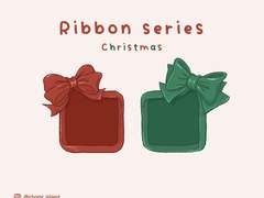 CHOMI│ios 크리스마스 리본 카카오톡 테마 - 아이폰