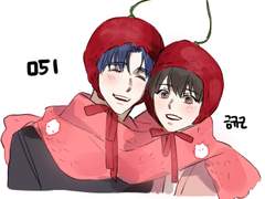 청배]커플용 체리 모자