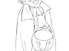 악마분장하고 악마데쿠 집