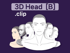 [클튜3D] 30개의 파츠를 움직이는 3D헤드_type [B]_Sharp