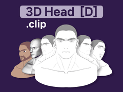 [클튜3D] 30개의 파츠를 움직이는 3D헤드_type [D]_muscular