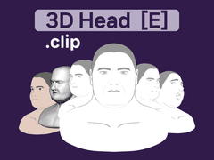 [클튜3D] 30개의 파츠를 움직이는 3D헤드_type [E]_fat