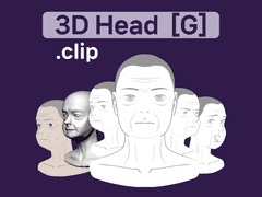 [클튜3D] 30개의 파츠를 움직이는 3D헤드_type [G]_plump old man