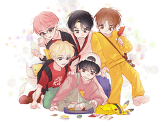 투바투 엽서 도안 배포