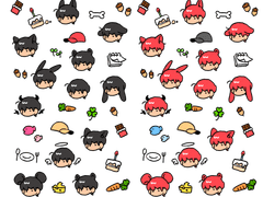 굿노트용 디지털 스티커 유료 배포