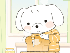 [🐶] 오늘의 점심은! 퐁신퐁신 따끈한 통식빵🍞! [+디지털 스티커(굿노트, 다이어리 앱 꾸밈 스티커)]