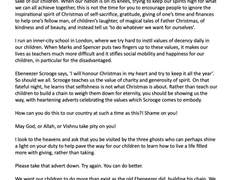 Is consumption the value of Christmas that should be taught to children?