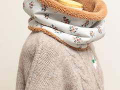 핸드메이드 꽃무늬 넥워머