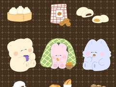 [굿노트 노트쉘프 스티커] 겨울 간식 스티커