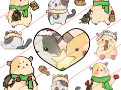 ❕ 동물 스티커 도안 커미션 ❕(11월 -12월)