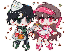 레트로 알바 고정틀 커미션