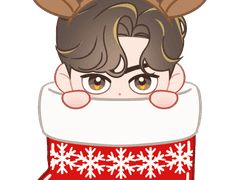 크리스마스 양말싱어 키링 도안