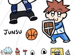 가비지타임 은혼 주술회전 스티커 키링 도안 배포