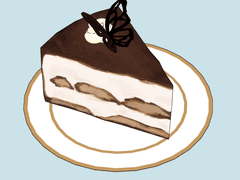 [3D 소재] 티라미수 케이크 무료배포합니다(cs3o, skp)