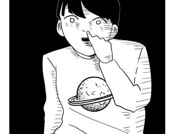 코 안에 새끼 손가락 끼는 만화