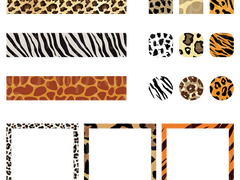 레오파드 패턴 스티커