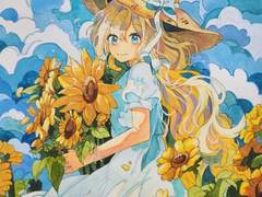 [ 고2 신원 ] 해바라기 밭 밀짚모자 소녀 &안경 쓴 마법소녀