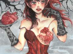 [ 고1 송시우 ] Red moon & 캐리커쳐