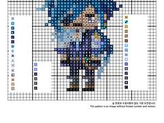 십자수 도안 - 원신 케이아 Kaeya