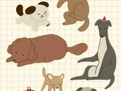 강아지들을 담은 굿노트 스티커