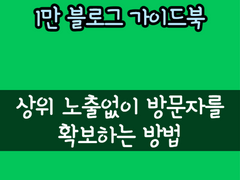 상위 노출없이 방문자를 확보하는 방법 - 2